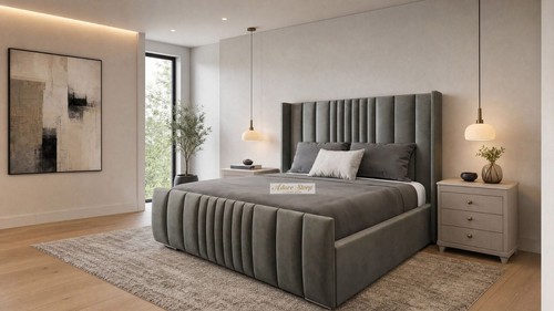 Winged lined panel - winged, headboard