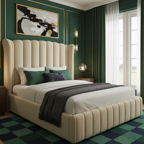 Winged ottoman storage bed - ottoman,