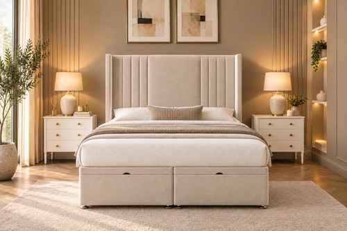 Plush velvet ottoman divan - velvet,