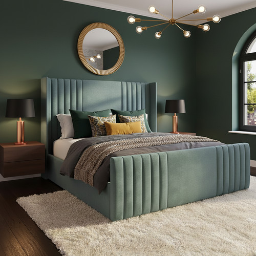 Ottoman storage bed winged - ottoman,