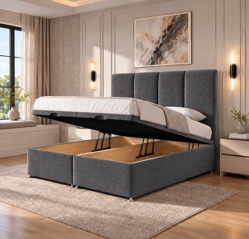 Ottoman solid divan bed - divan, gas