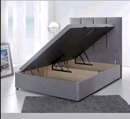Velvet ottoman gaslift divan - ottoman,