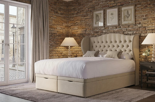 Curved winged ottoman divan - curved,