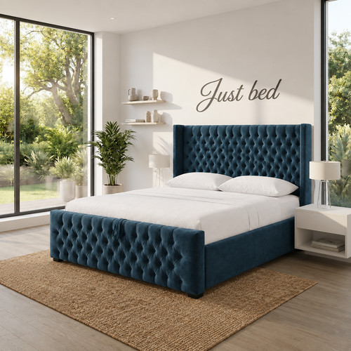 Ottoman bed winged - winged, plush
