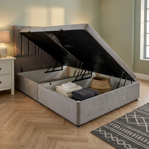 Double grey plush - grey, side
