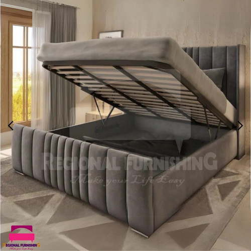 Ottoman bed winged - winged, plush