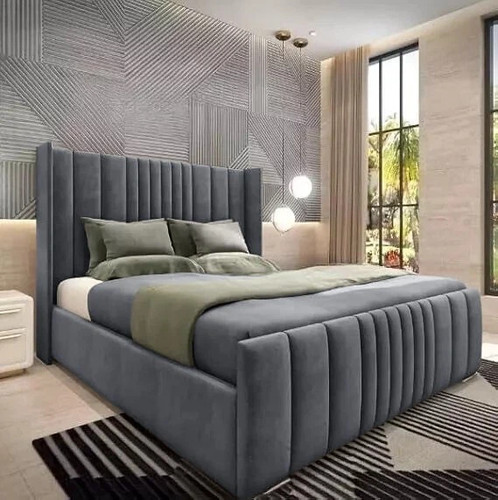 Ottoman bed winged plush - bed,