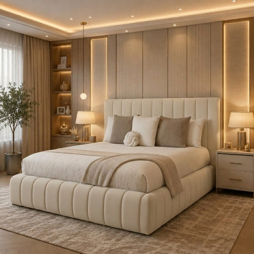 Luxury ottoman bed - bed, plush