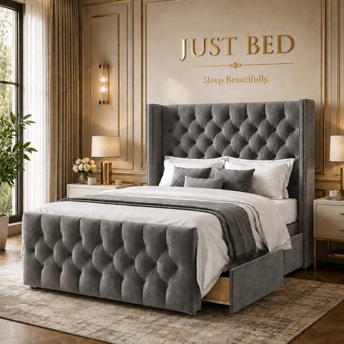 Ottoman bed winged plush - ottoman,