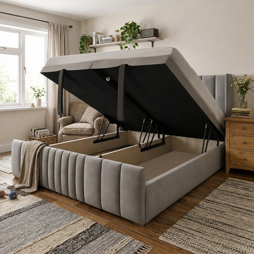 Ottoman divan winged panel bed - panel,