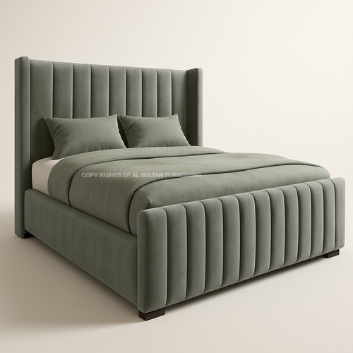 Ottoman bed winged panel - ottoman, plush