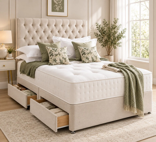 Luxury chesterfield divan bed - divan,